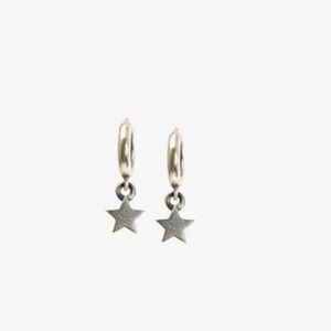 Clare V sterling silver star earrings NWT